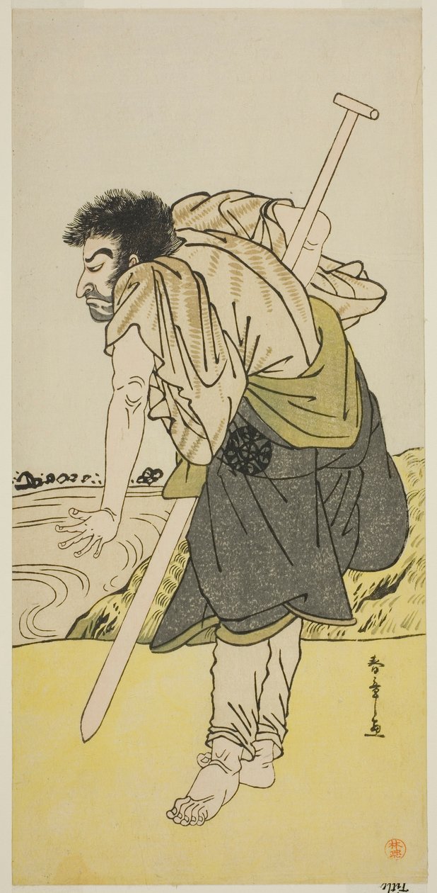 Aktor Nakamura Nakazo I jako mnich renegat Dainichibo w sztuce Edo Meisho Midori Soga, wystawionej w Teatrze Morita w drugim miesiącu, 1779 autorstwa Katsukawa Shunsho
