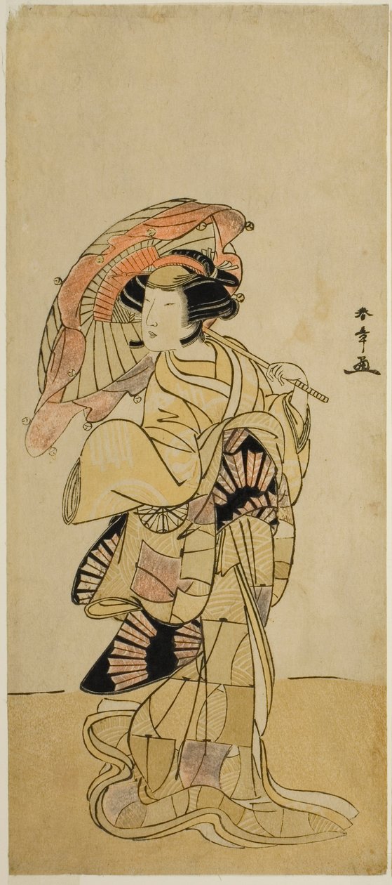 Aktor Nakamura Tomijuro I jako lisica z góry Ubagadake w sztuce Chigo Torii Tobiiri Kitsune, wystawionej w Teatrze Ichimura w jedenastym miesiącu, 1777 autorstwa Katsukawa Shunsho
