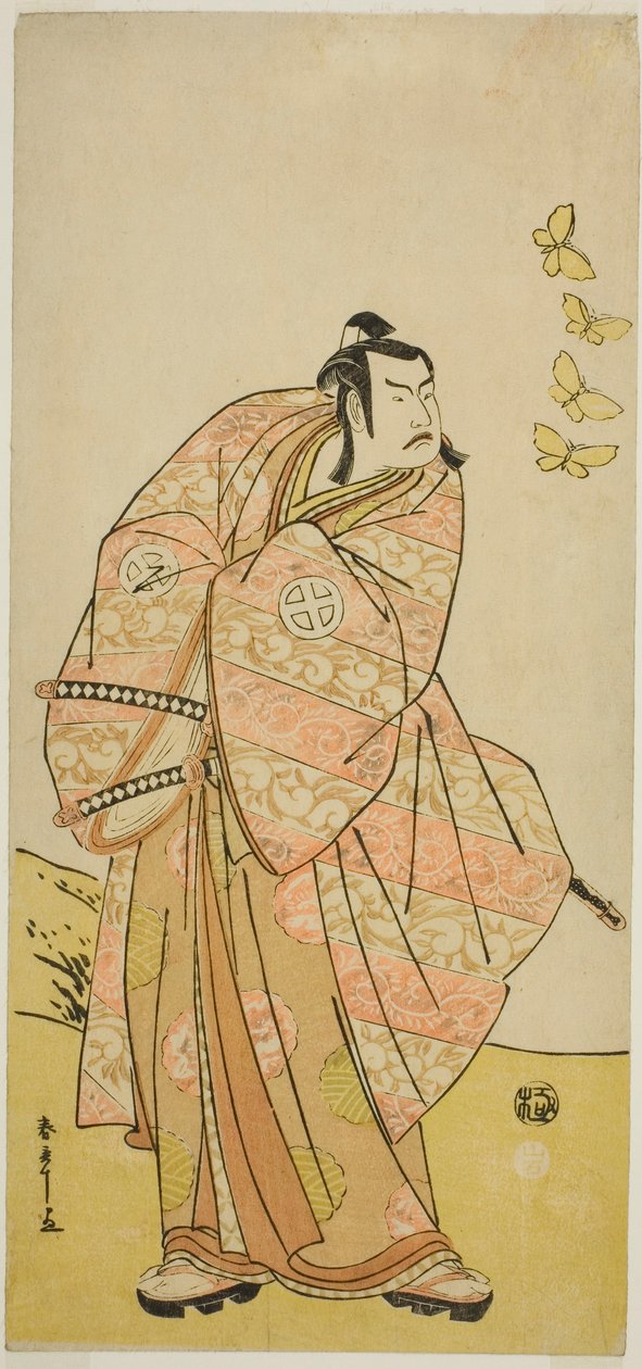 tee a c i r Ota ni hiroji ii s roll nowy ro i ranny członek tee pay flower oed festiwal Masakado, występ na tee tee Ichimura tee członek czworokąt th, 1789 autorstwa Katsukawa Shunsho