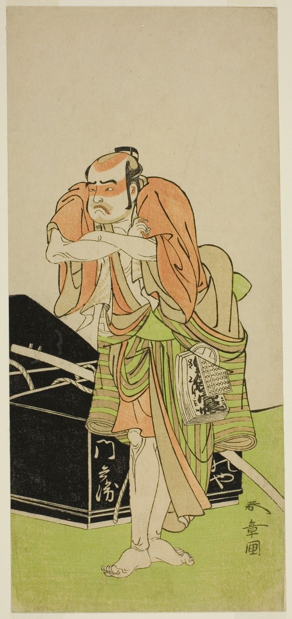 Aktor Otani Tomoemon I jako Kawatabiya Mombei w sztuce Oyoroi Ebido Shinozuka, wystawionej w Teatrze Nakamura w jedenastym miesiącu, 1772 autorstwa Katsukawa Shunsho