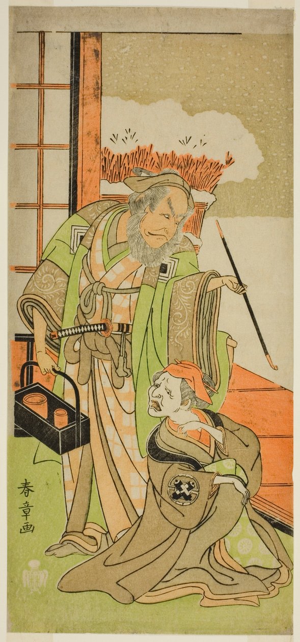 Sztuka Kawaranu Hanasakae Hachi No Ki, wystawiona w Teatrze Nakamura w jedenastym miesiącu, autorstwa Katsukawa Shunsho