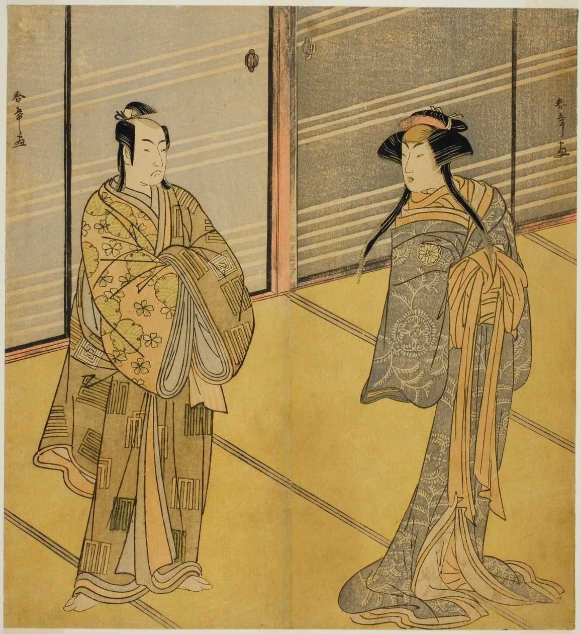 Sztuka Shitenno Tonoi no Kisewata, wystawiona w Teatrze Nakamura, Sztuka Shitenno Tonoi no Kisewata, wystawiona w Teatrze Nakamura w jedenastu autorstwa Katsukawa Shunsho