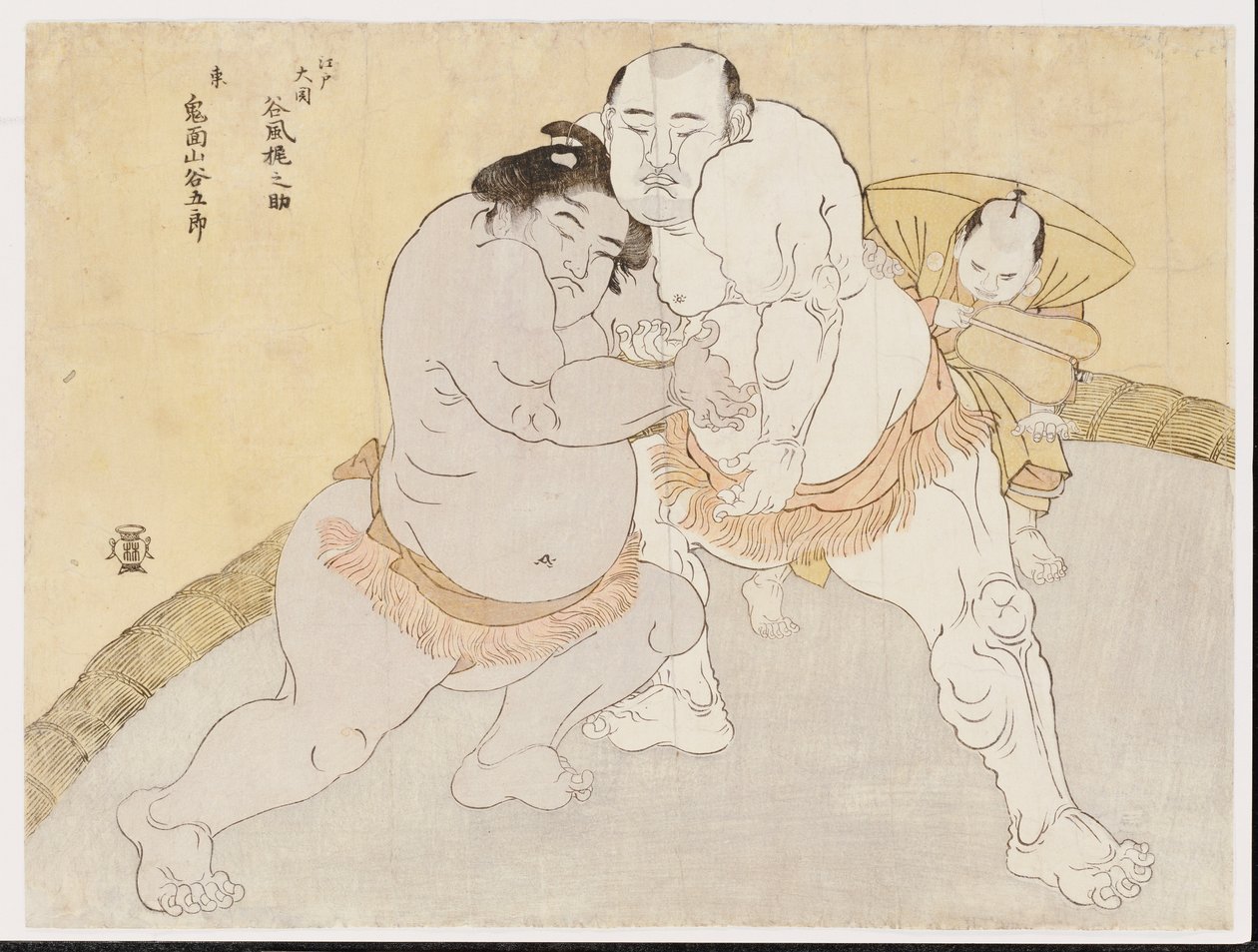 Temat Betoe Enya Kaze Kajinosuke Draft d Demon Mountain Tani Koro autorstwa Katsukawa Shunsho