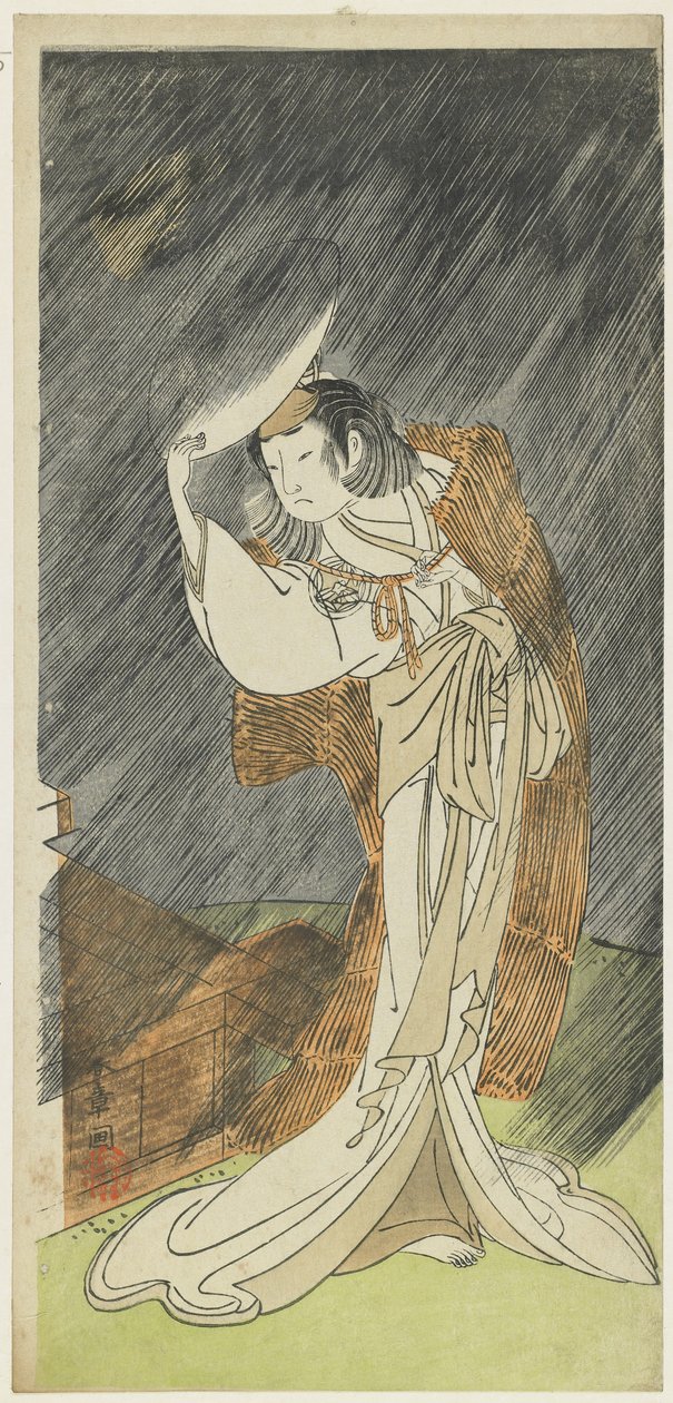 Yamashita Kinsaku dobra jak herbata dy Asaka autorstwa Katsukawa Shunsho