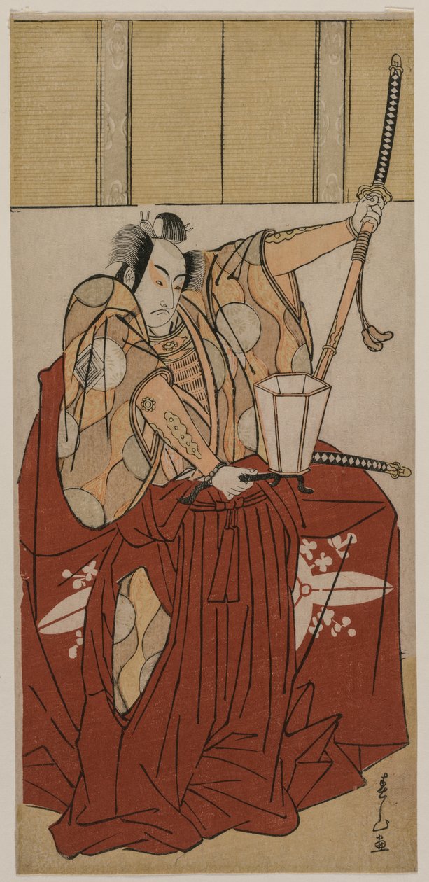 Ichikawa Monnosuke I jako Urabe no Suetake autorstwa Katsukawa Shunzan