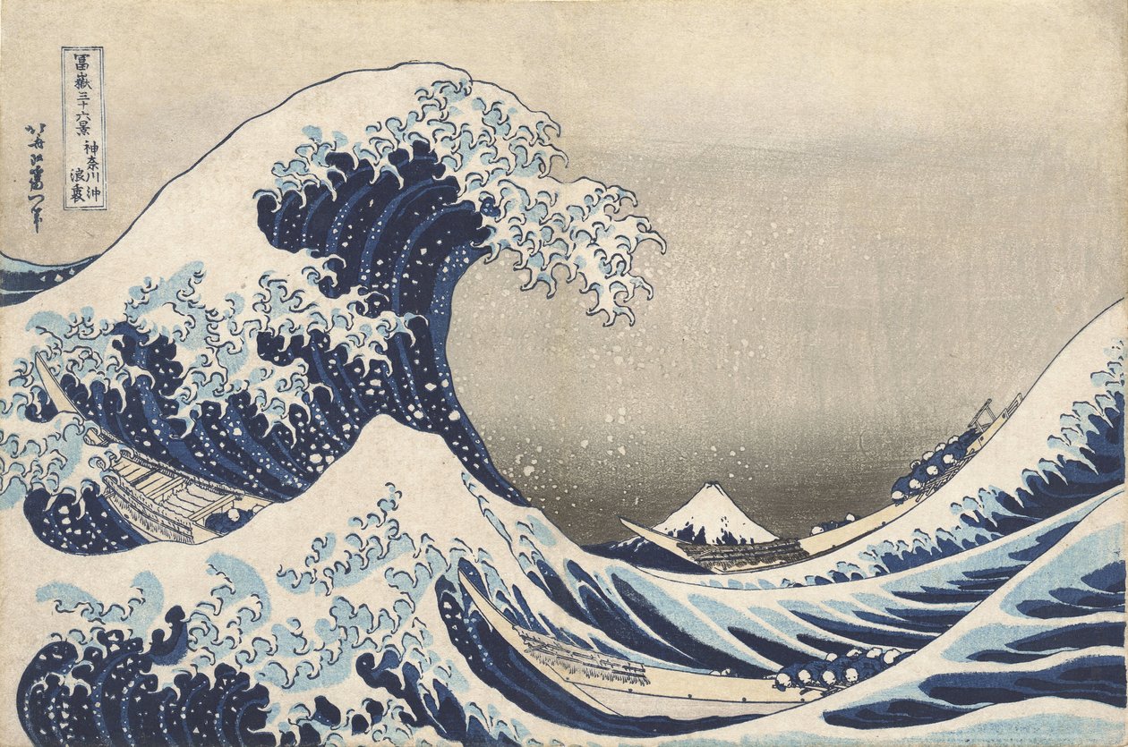 „Wielka fala z Kanagawy” – Kanagawa oki nami ura autorstwa Katsushika Hokusai