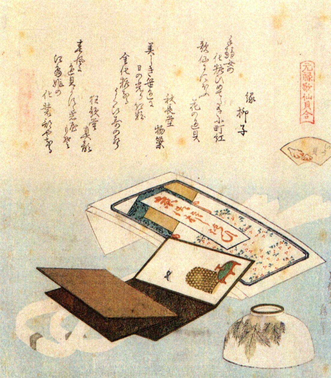 Miseczka różu do ust autorstwa Katsushika Hokusai