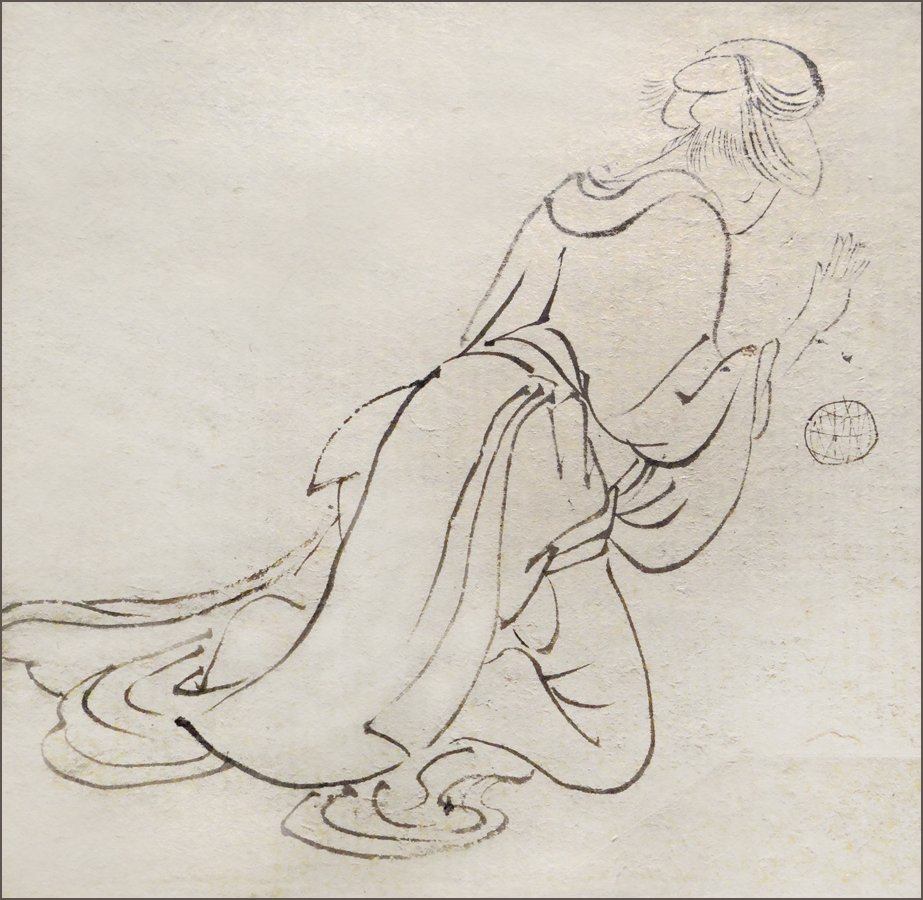 Studium kobiety widzianej z tyłu autorstwa Katsushika Hokusai