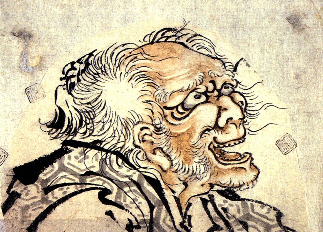 Głowa starego człowieka autorstwa Katsushika Hokusai