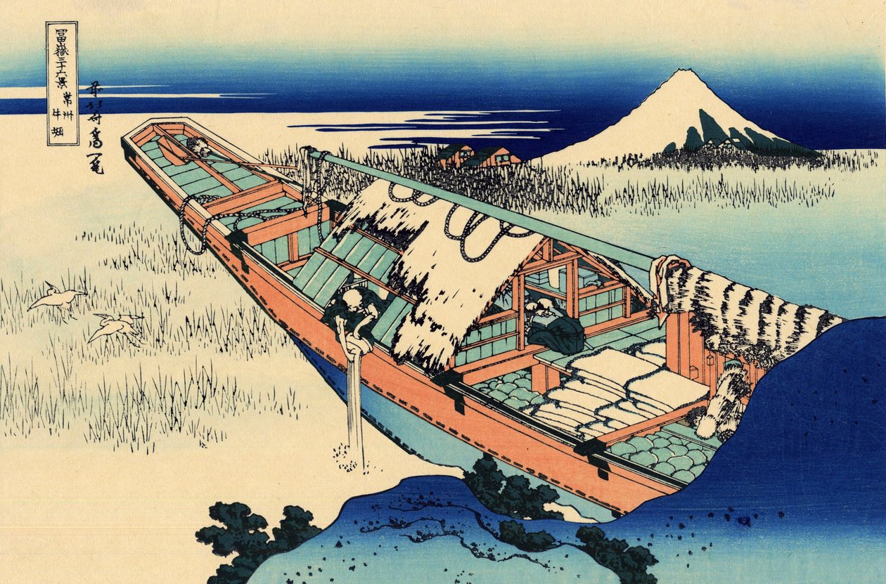 Jōshū Ushibori Ushibori w prowincji Hitachi autorstwa Katsushika Hokusai