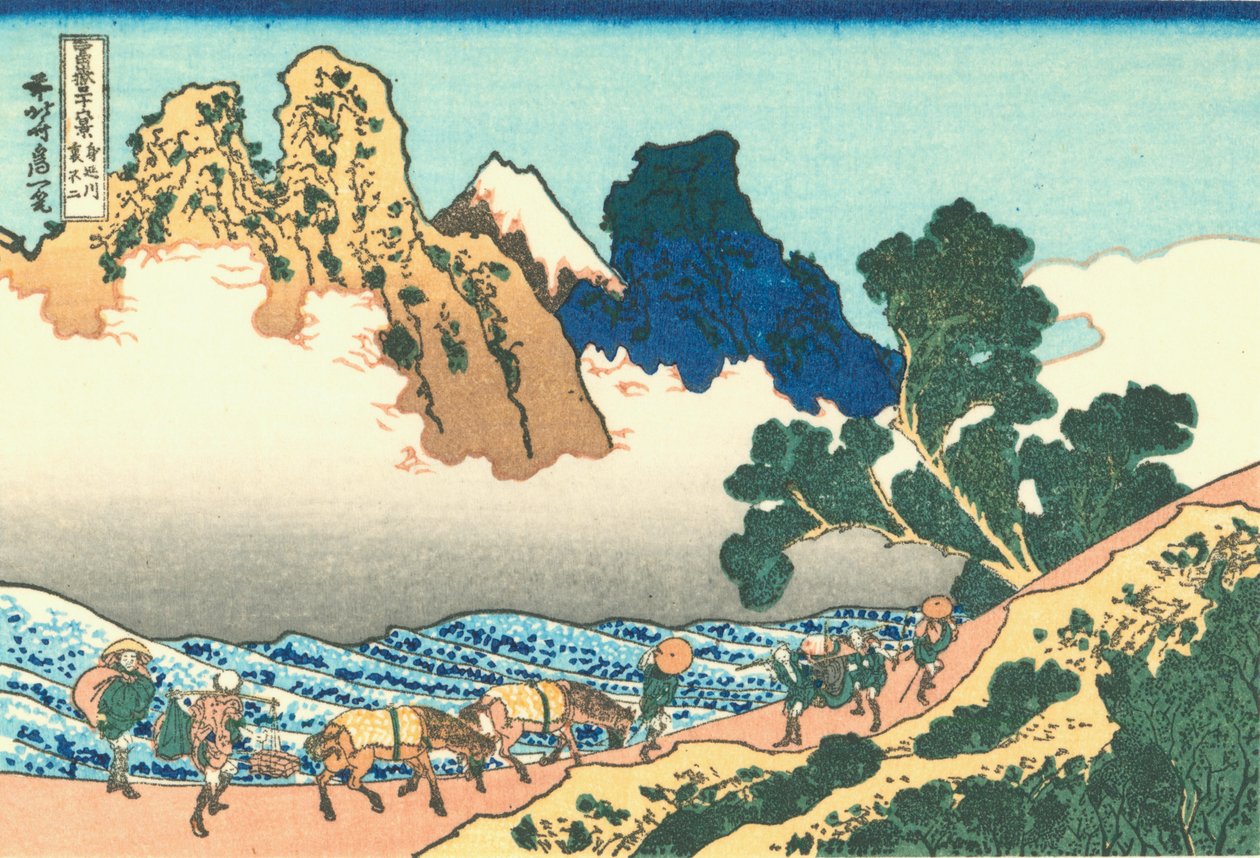 Tył Fuji od rzeki Minobu autorstwa Katsushika Hokusai