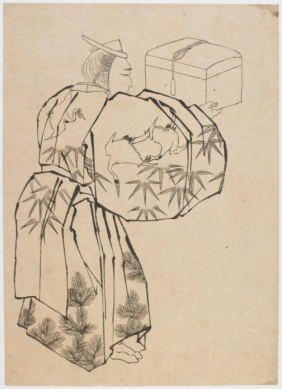 Posłaniec dworski, koniec XVIII – początek XIX wieku. autorstwa Katsushika Hokusai