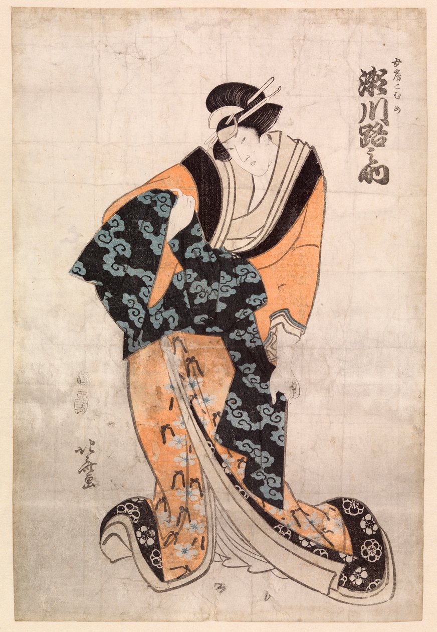 Aktor Segawa Michinosuke w roli Kurtyzany Omune autorstwa Katsushika Hokusai
