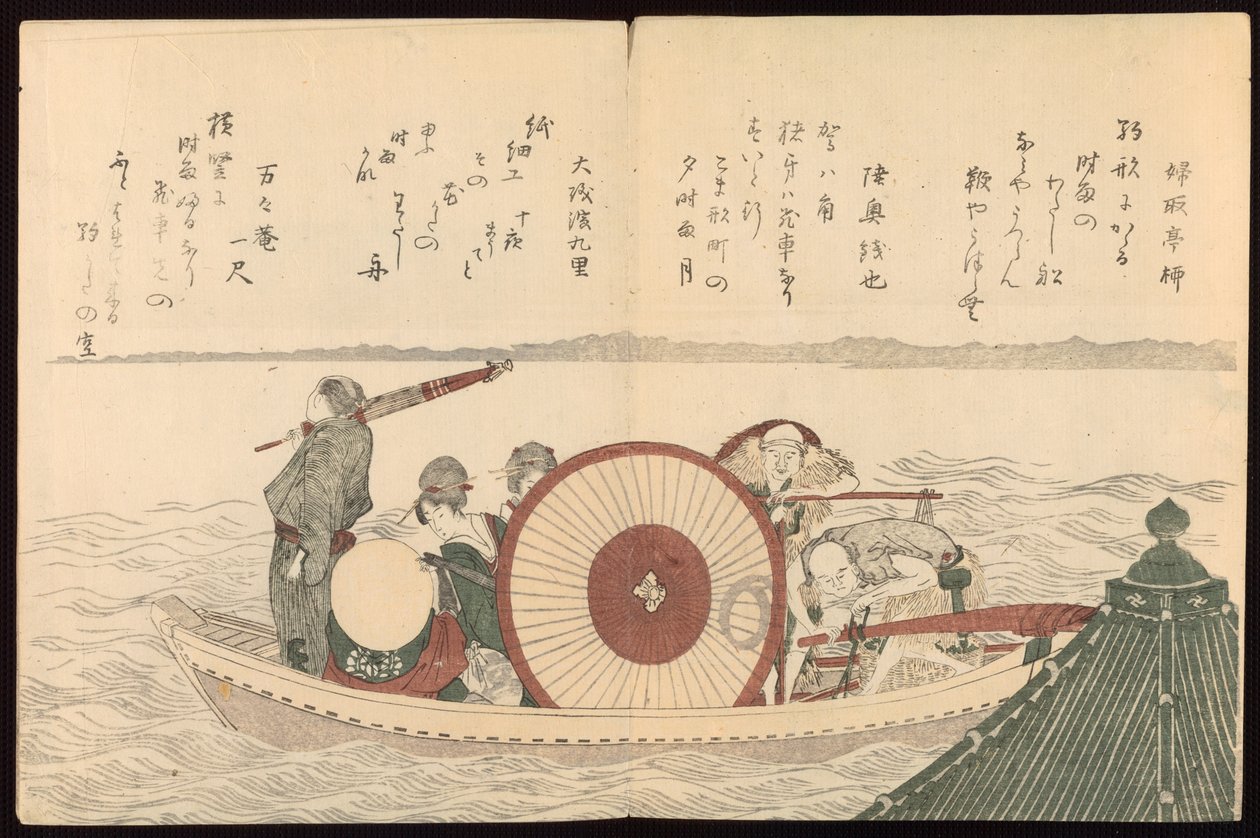 Ptaki stolicy (Miyakodori) autorstwa Katsushika Hokusai