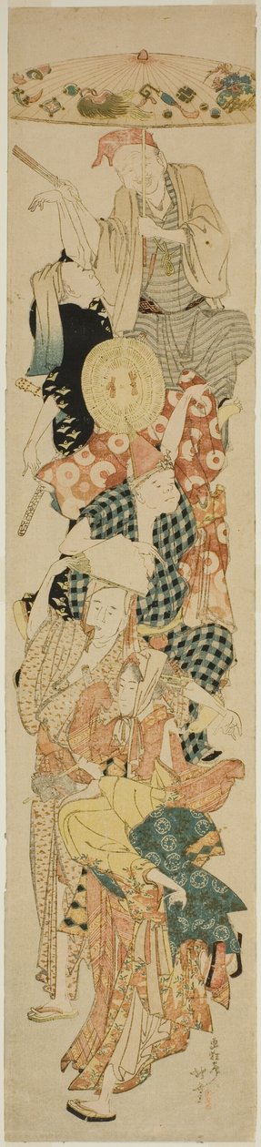 Festiwal Bonów Tańca autorstwa Katsushika Hokusai