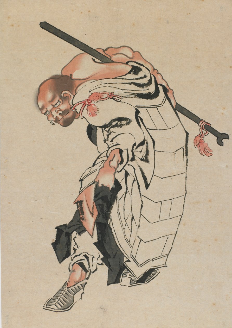 Figura buddyjska, koniec XVIII-początek XIX wieku. autorstwa Katsushika Hokusai