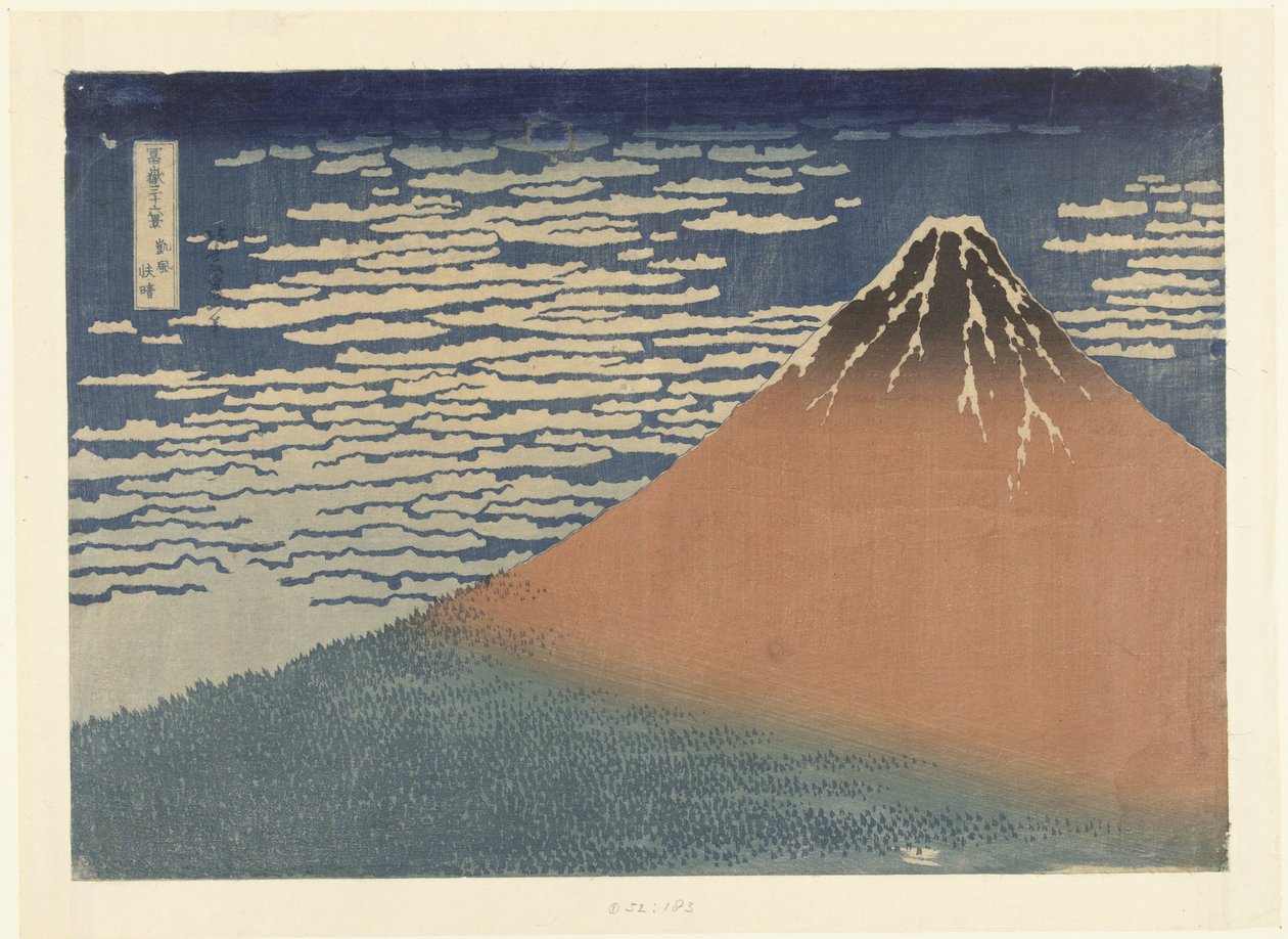 Bezchmurna pogoda z południowym wiatrem autorstwa Katsushika Hokusai