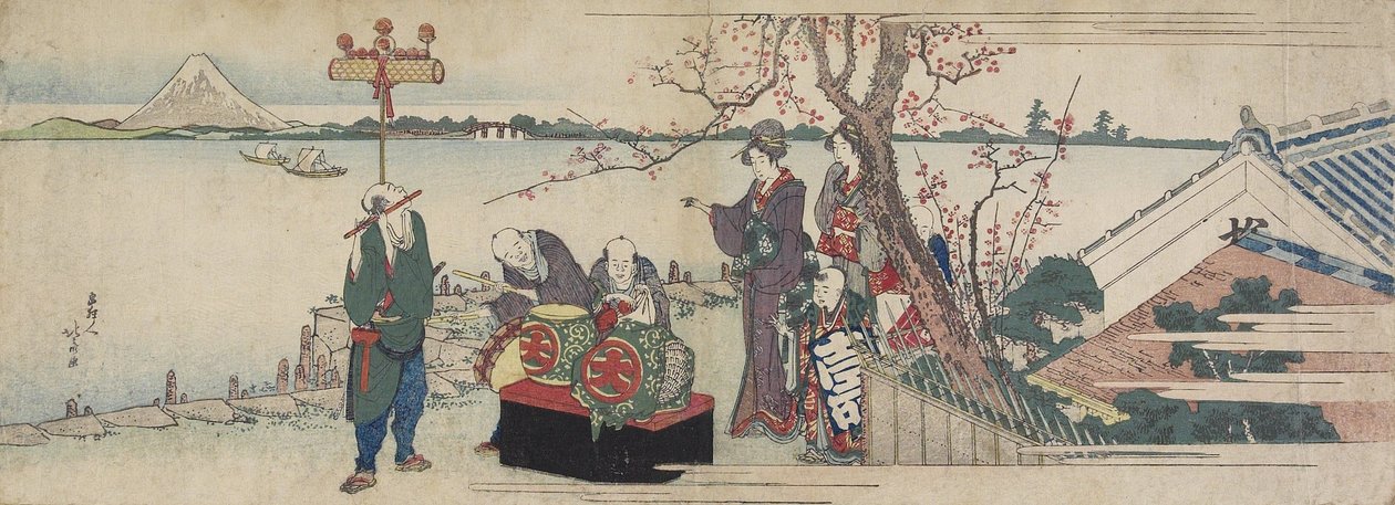 Artyści Daikagura autorstwa Katsushika Hokusai