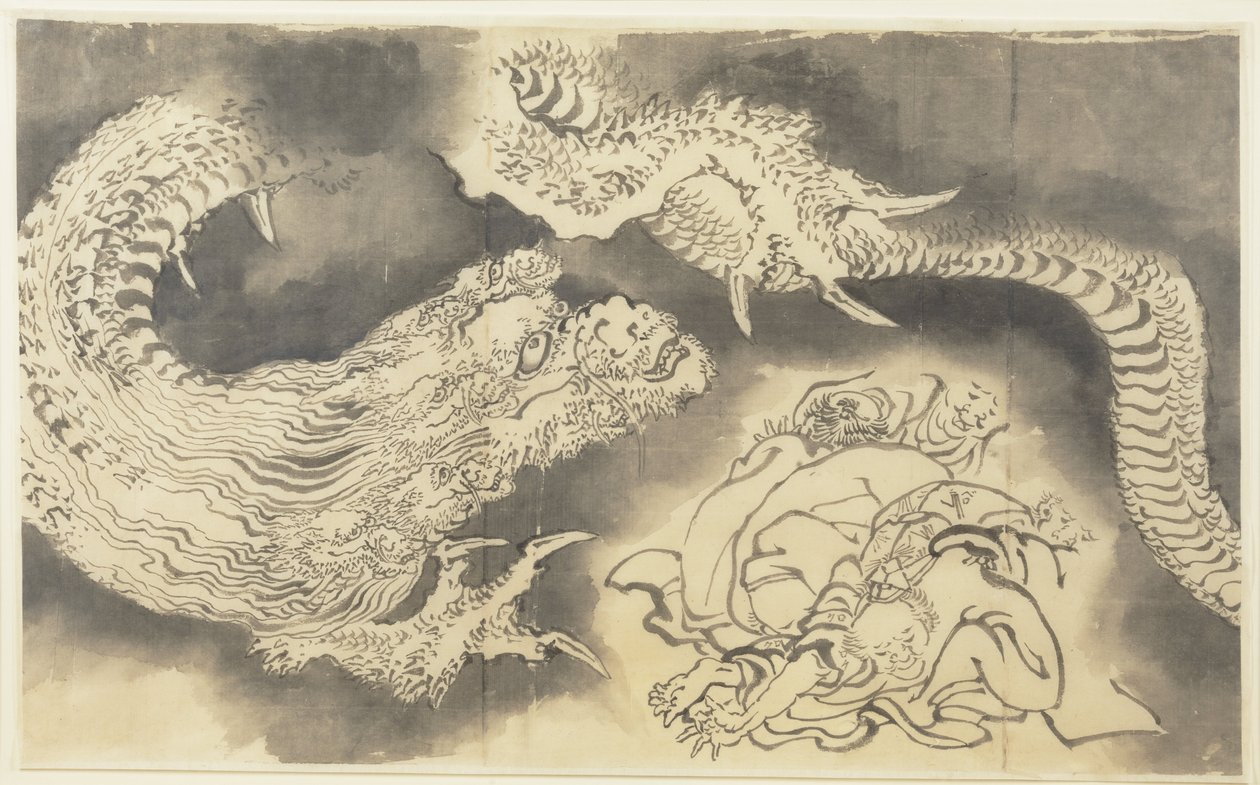 Smok autorstwa Katsushika Hokusai