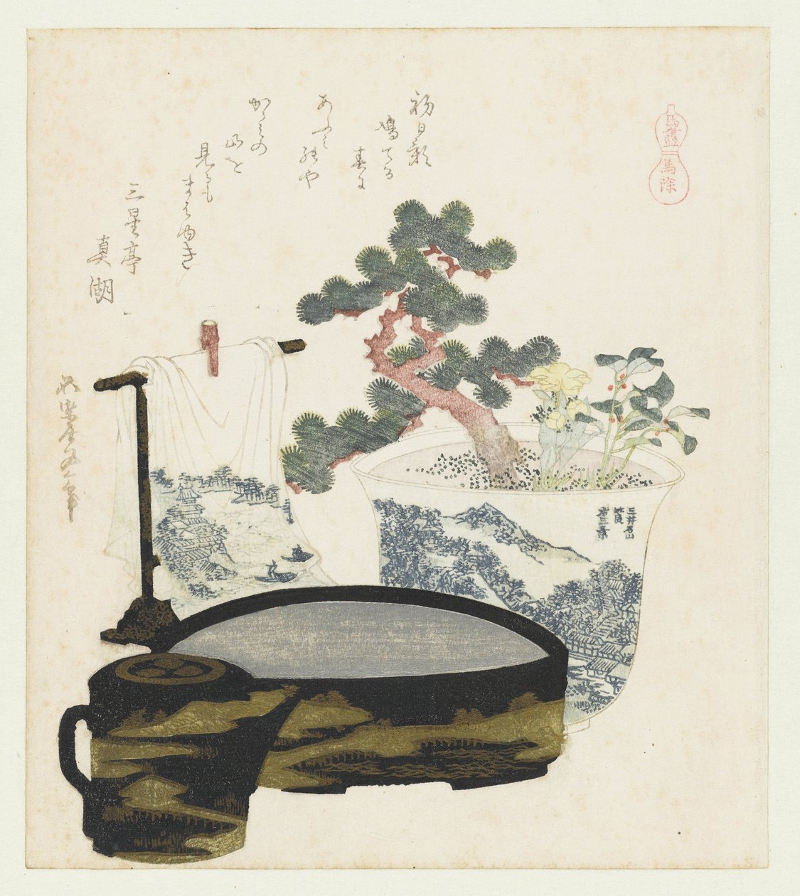 Amulet dla konia Mayoke (tytuł na obiekcie) Seria z końmi (tytuł serii) Umazukushi (tytuł serii na obiekcie) autorstwa Katsushika Hokusai