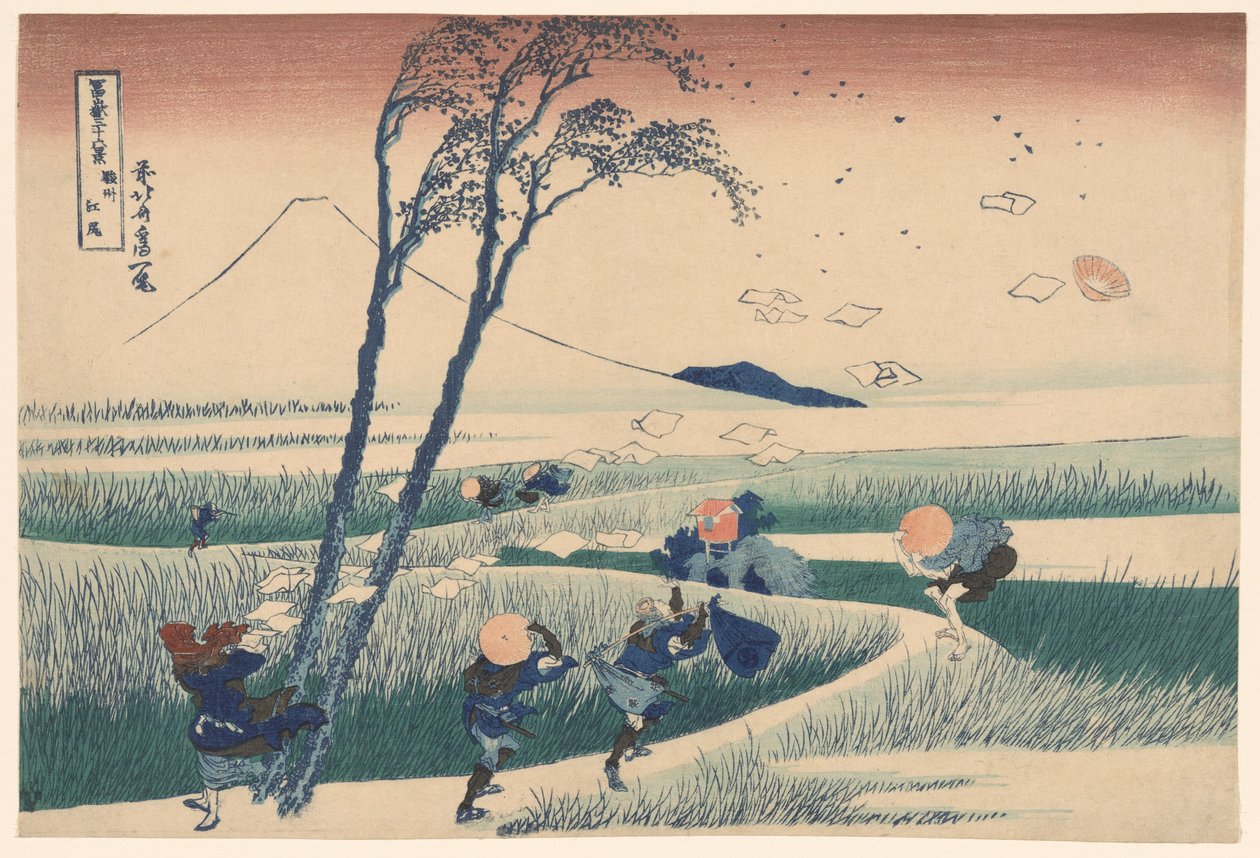 Kazuo Ejiri P Lovinse (Ejiri Sake), z Teseries „Tierty x widoki na górę Fuji (Fugaku Usaju Rokukei)” autorstwa Katsushika Hokusai