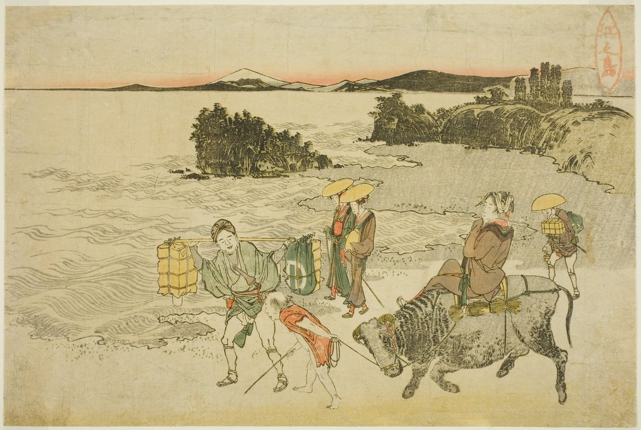 Enoshima autorstwa Katsushika Hokusai