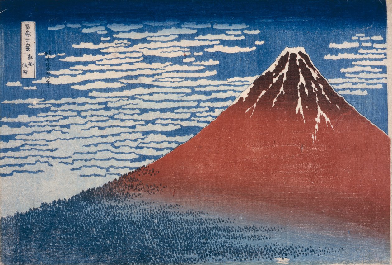 Delikatny wiatr, czysty poranek (Gaifū kaisei) autorstwa Katsushika Hokusai