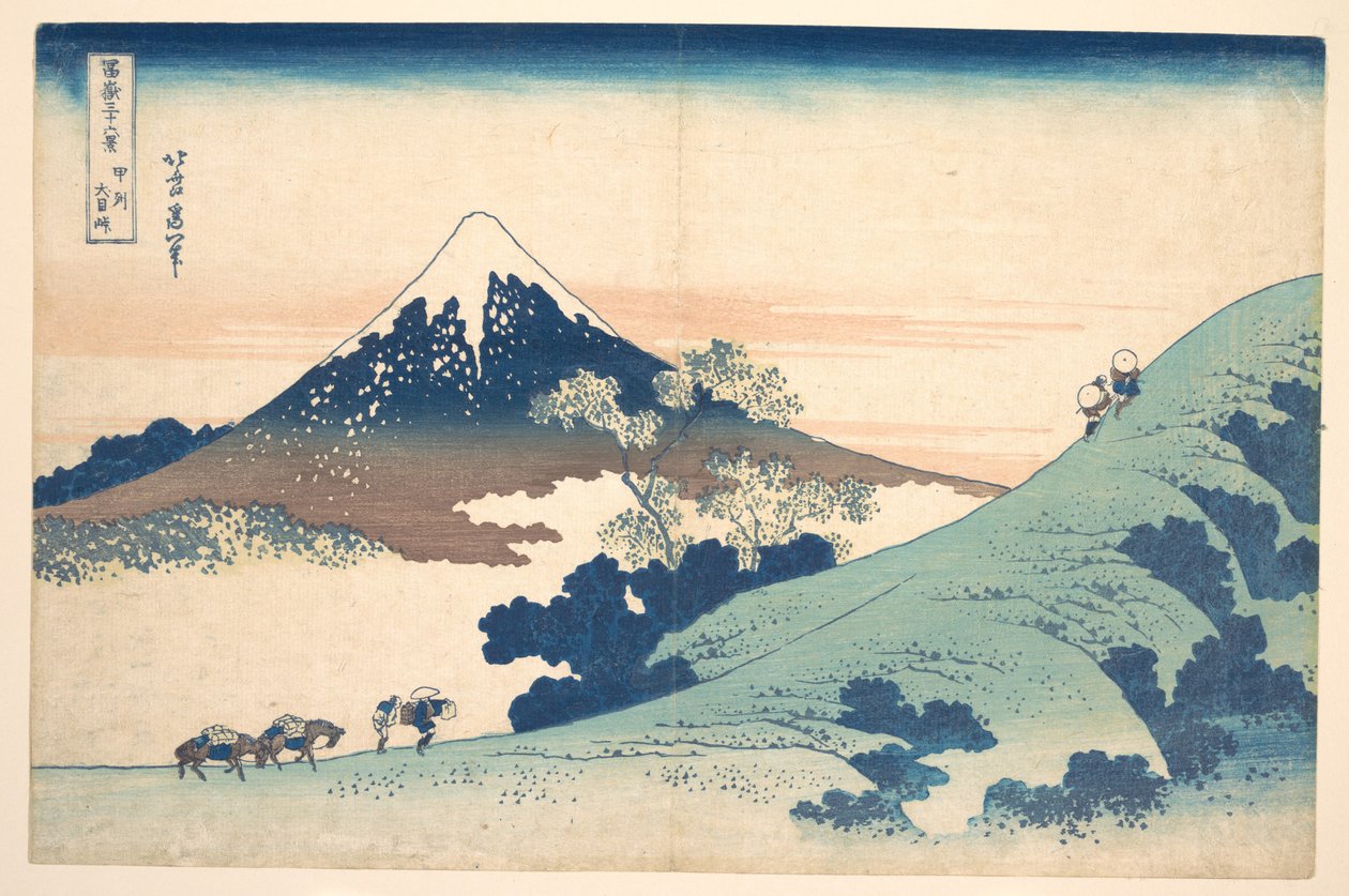 Fuji widziane z przełęczy Inume () autorstwa Katsushika Hokusai