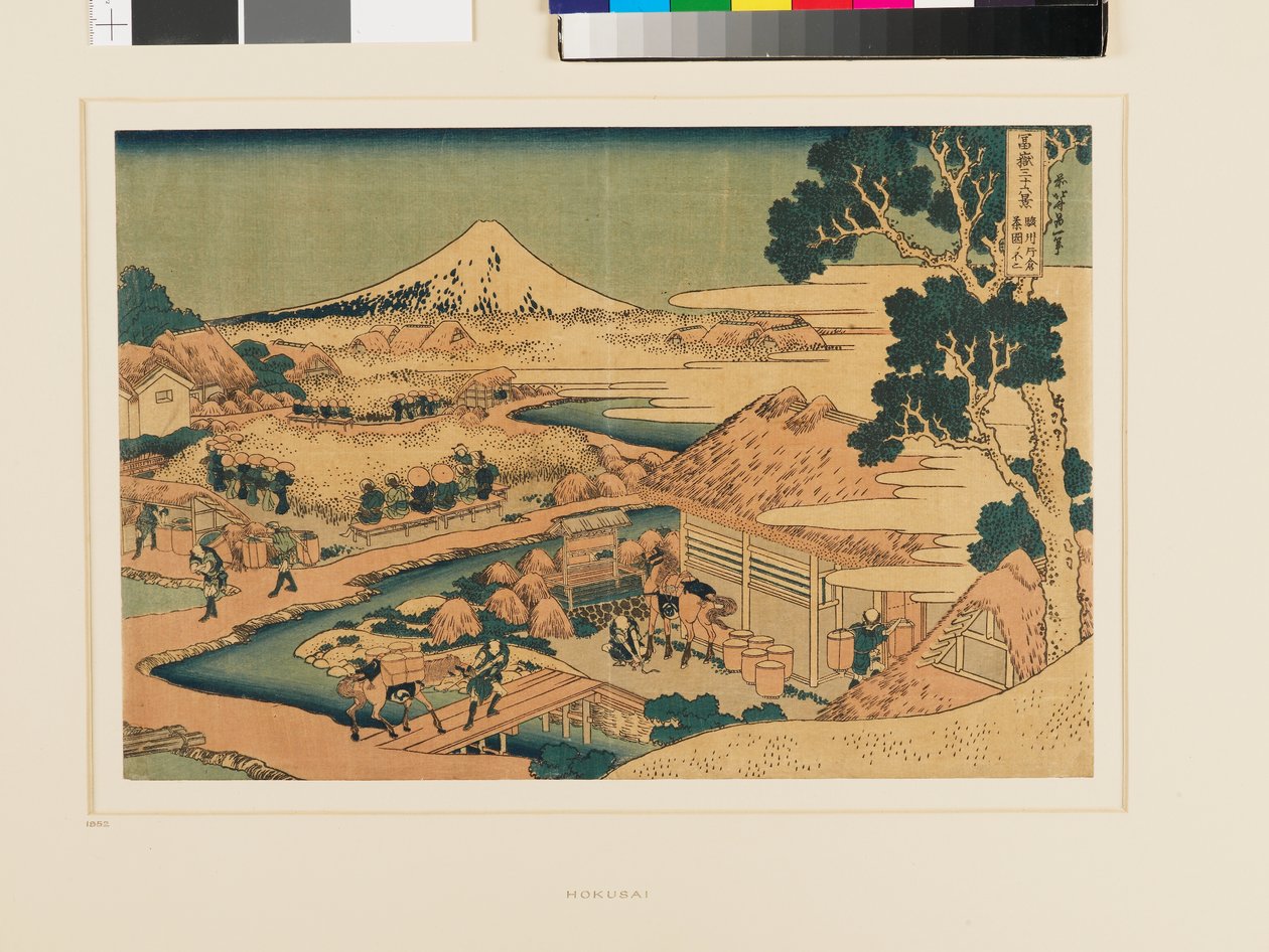 Fuji z herbacianych pól Katakura w Suruga autorstwa Katsushika Hokusai