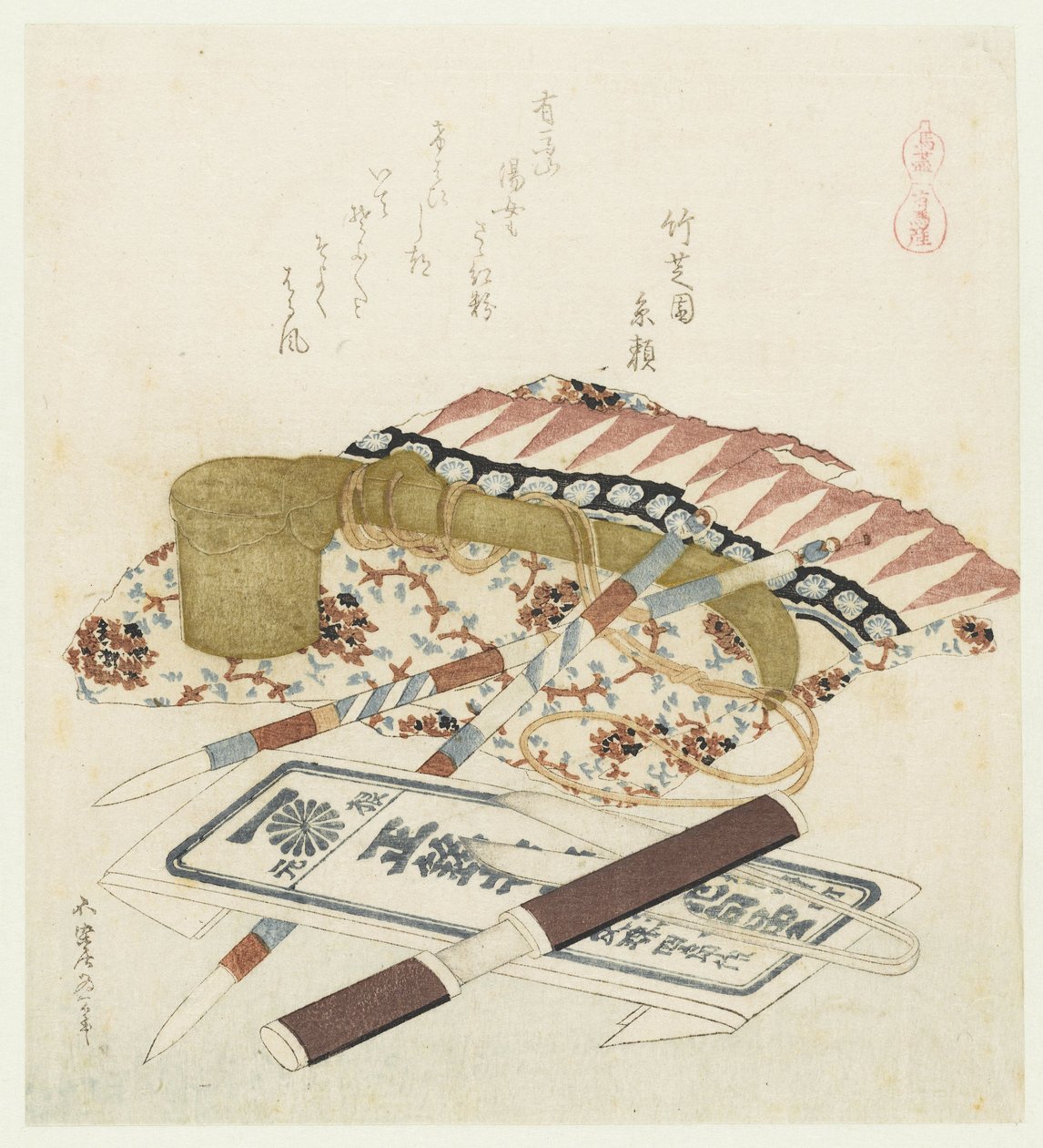 Towary z Arimy Arimasan (tytuł na obiekcie) Seria z końmi (tytuł serii) Umazukushi (tytuł serii na obiekcie) autorstwa Katsushika Hokusai
