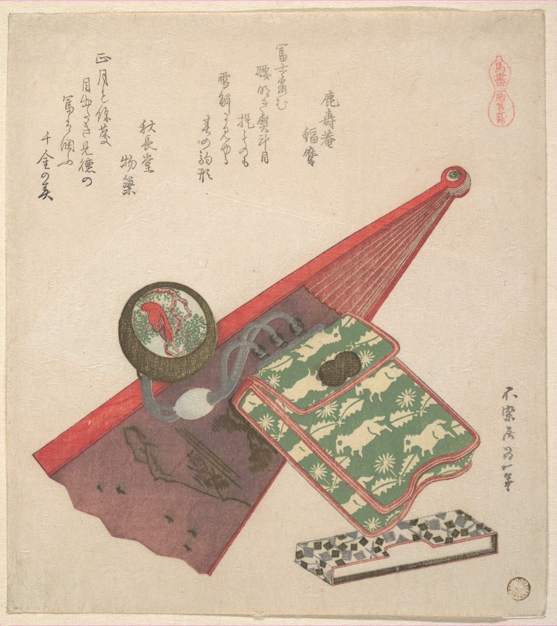 Wzór konia (Koma shōbu) z serii „Konie” autorstwa Katsushika Hokusai