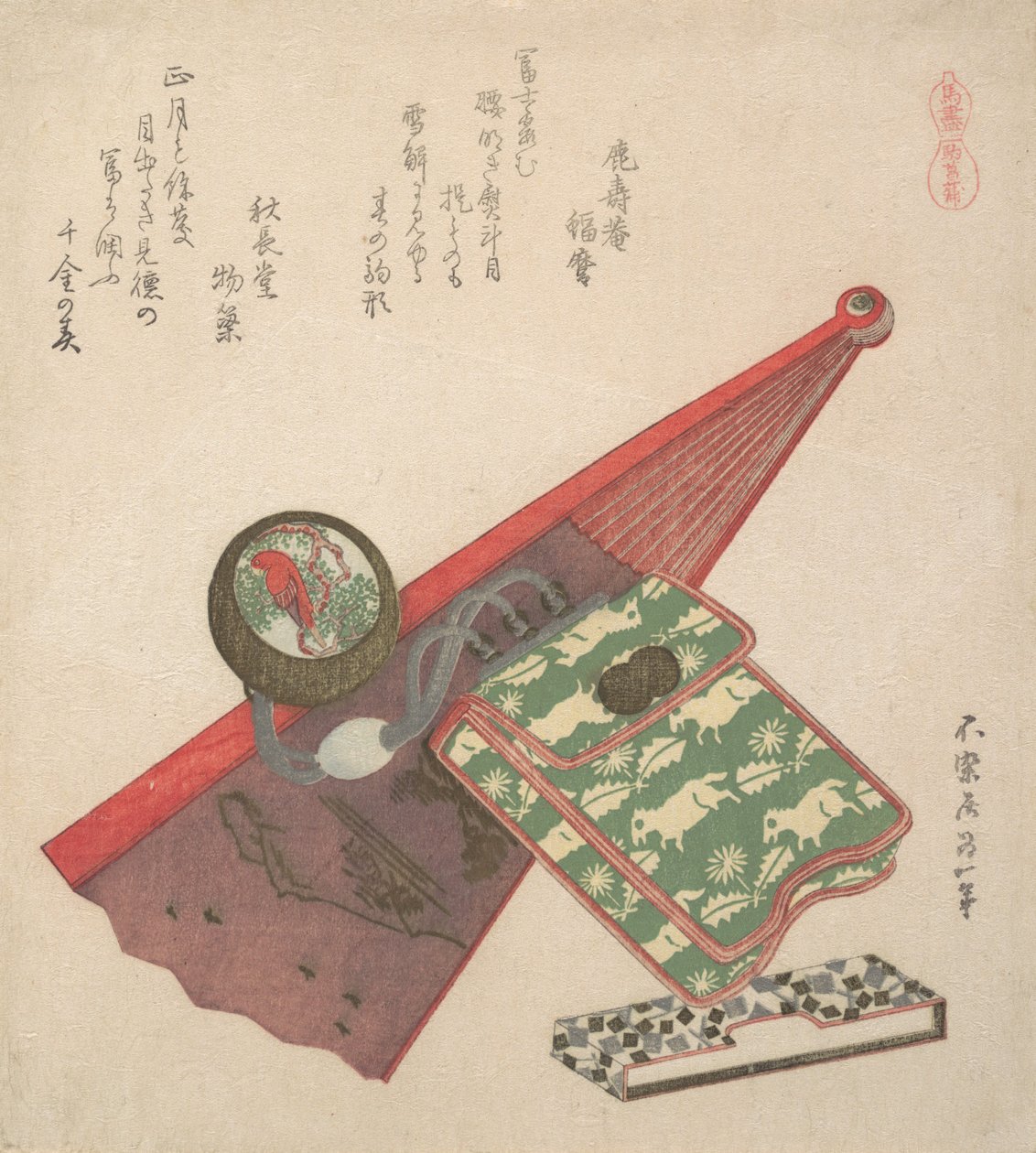 Wzór konia Koma shobu, z serii Konie, 1822. autorstwa Katsushika Hokusai