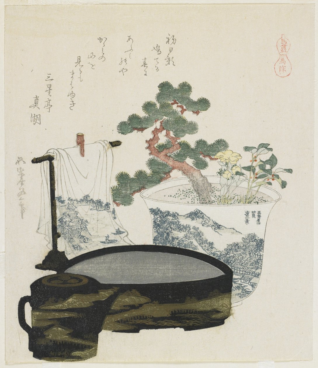 Talizman Konia, 1822 autorstwa Katsushika Hokusai