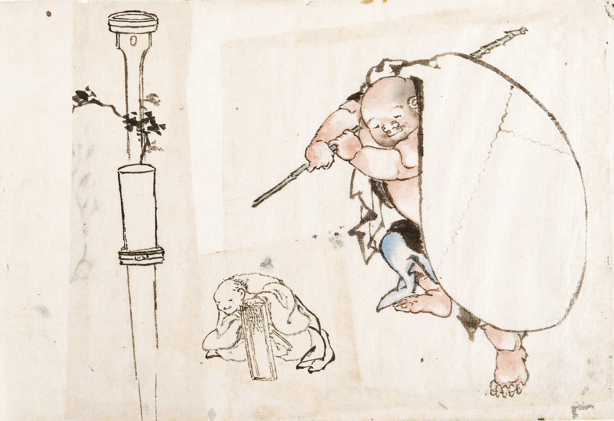 Hotei, pierwsza ćwierć XIX wieku.. autorstwa Katsushika Hokusai