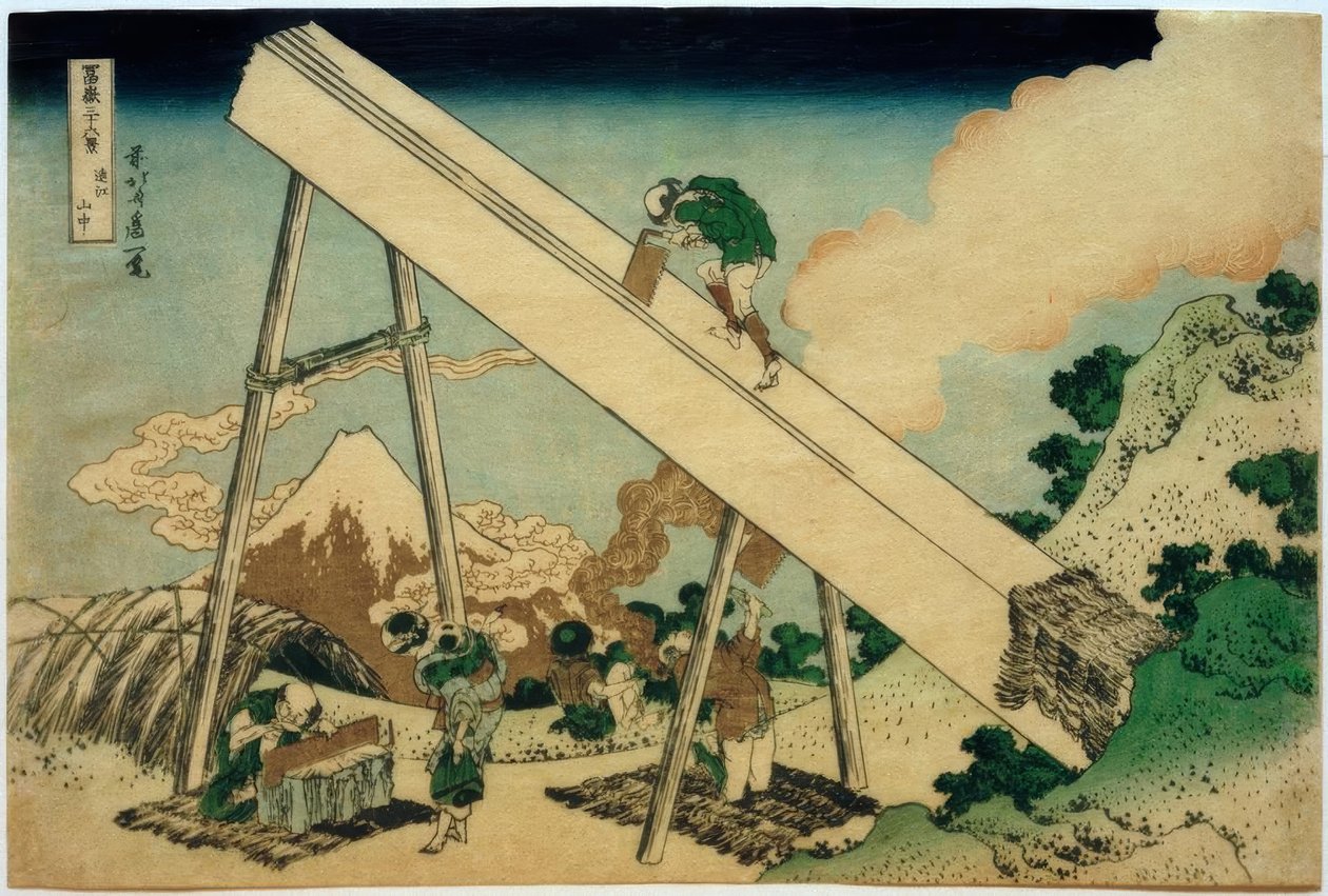 W górach Tôtômi autorstwa Katsushika Hokusai
