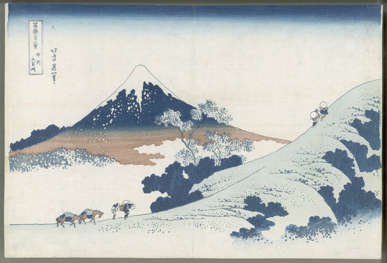 Przełęcz Inume w prowincji Kai autorstwa Katsushika Hokusai