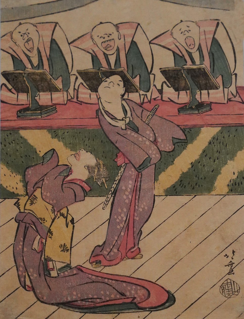 Scena kabuki, ok. 1811-13 (druk) autorstwa Katsushika Hokusai