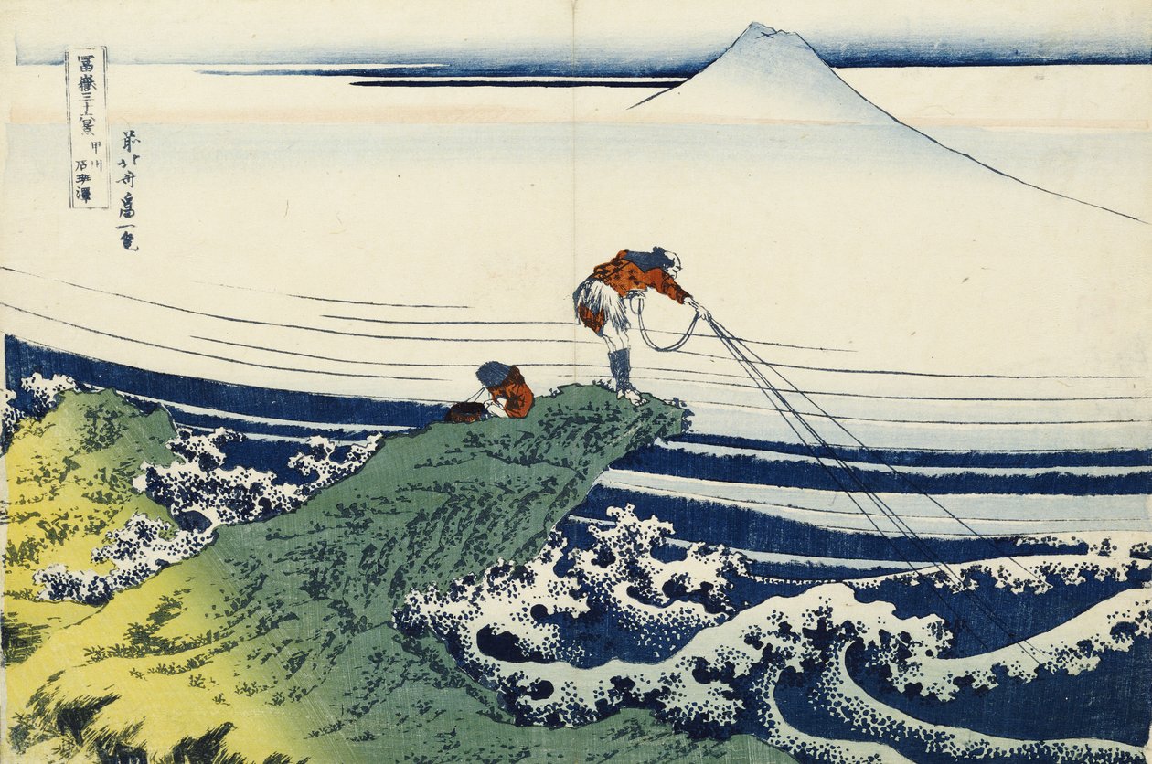 Kajikazawa w prowincji Kai, z cyklu „Trzydzieści sześć widoków góry Fuji” autorstwa Katsushika Hokusai