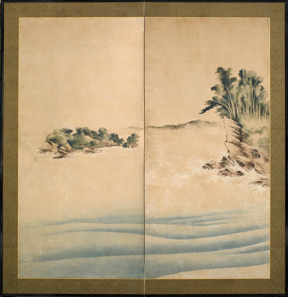 Góra Fuji i Enoshima, okres Edo, ok. 1825 (atrament i kolor na papierze) autorstwa Katsushika Hokusai