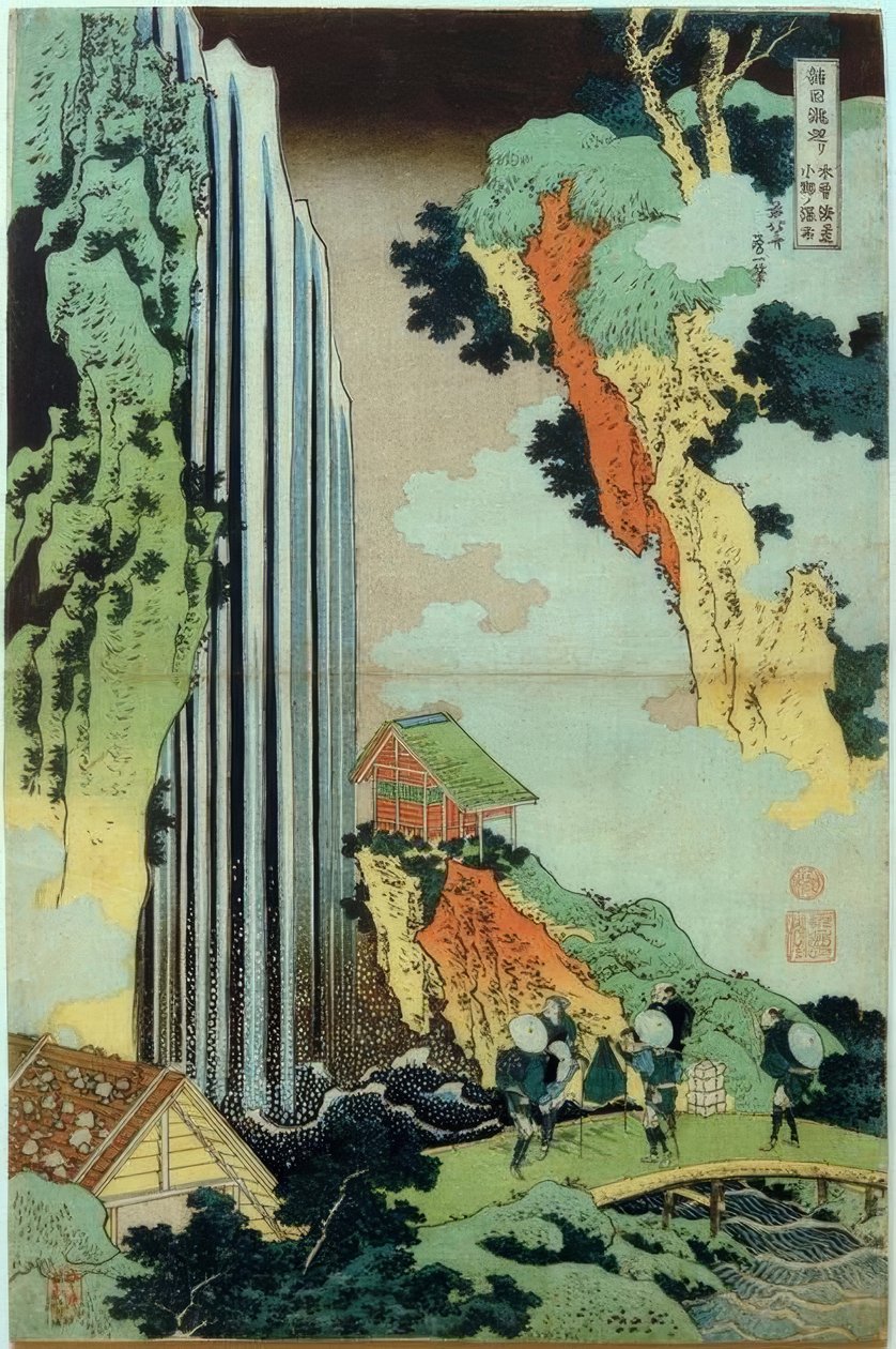Wodospad Ono autorstwa Katsushika Hokusai