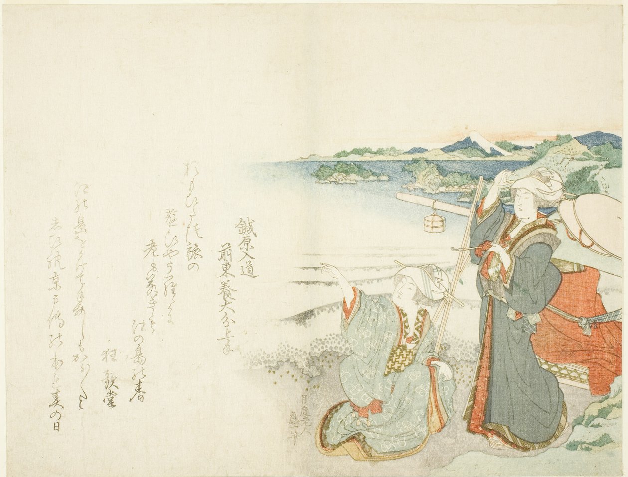 Dzień lg Rimage i Enoshima autorstwa Katsushika Hokusai
