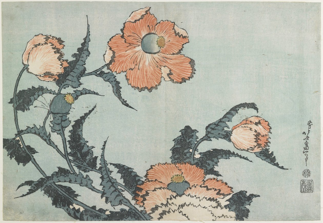 Maki, ok. 1832 r. autorstwa Katsushika Hokusai