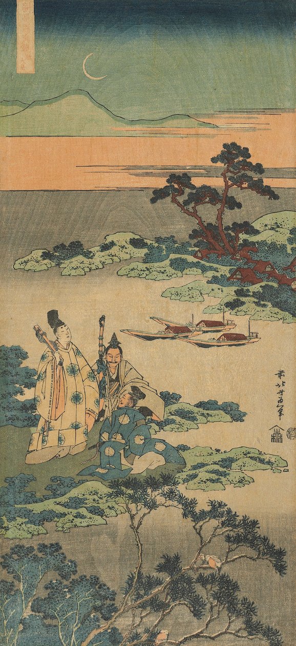 Rycina z cyklu „Prawdziwe lustro chińskich i japońskich wierszy autorstwa Katsushika Hokusai