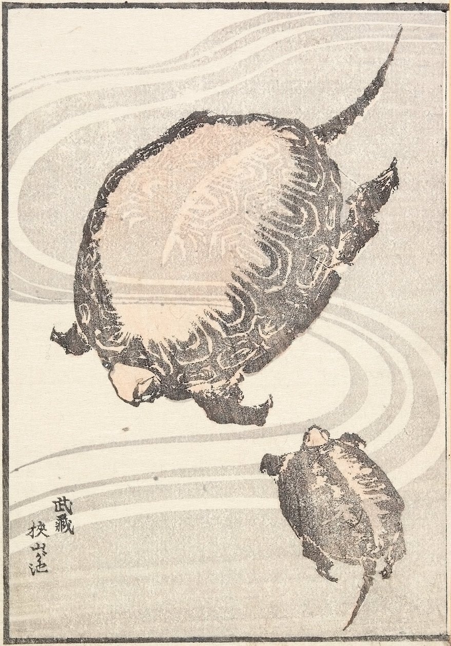 Staw Sayama-ga-ike w prowincji Musashi autorstwa Katsushika Hokusai
