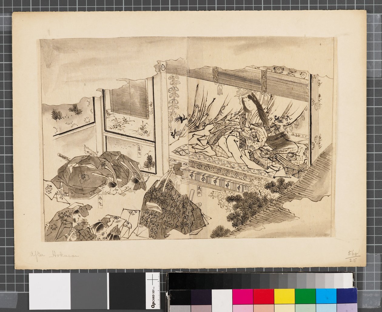 Sceny z wojny między Japonią a Koreą, koniec XVIII - pierwsza połowa XIX wieku (tusz i płótno na papierze) autorstwa Katsushika Hokusai