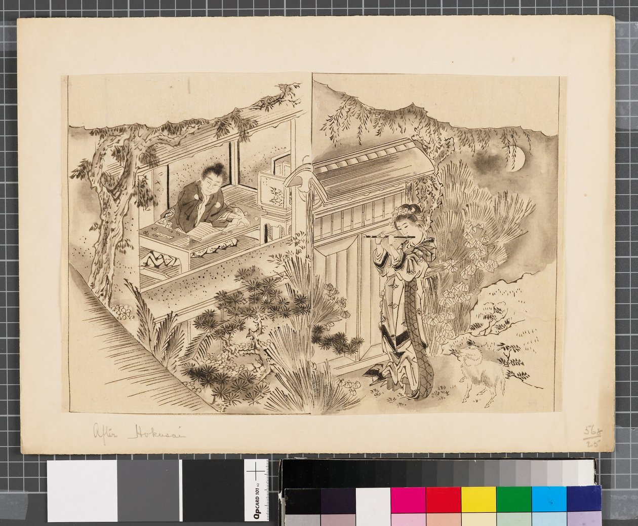 Sceny z wojny między Japonią a Koreą, koniec XVIII - pierwsza połowa XIX wieku (tusz i płótno na papierze) autorstwa Katsushika Hokusai