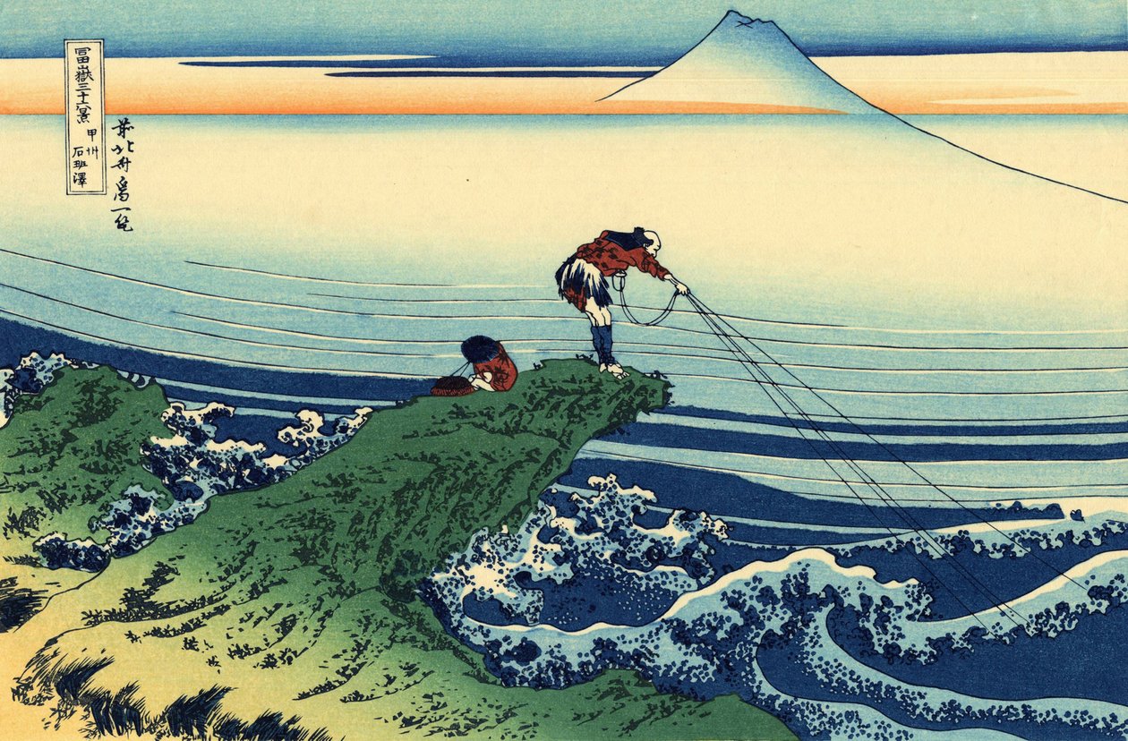Serie de 36 vues du Mont Fuji : vue de Kajikazawa dans la Province Kai, japonia - Estampe de Katsushika Hokusai (1760-1849) (ecole ukiyo-e) 1830-1833 państwowe Muzeum Sztuk Pięknych im. Puszkina, Moscou autorstwa Katsushika Hokusai