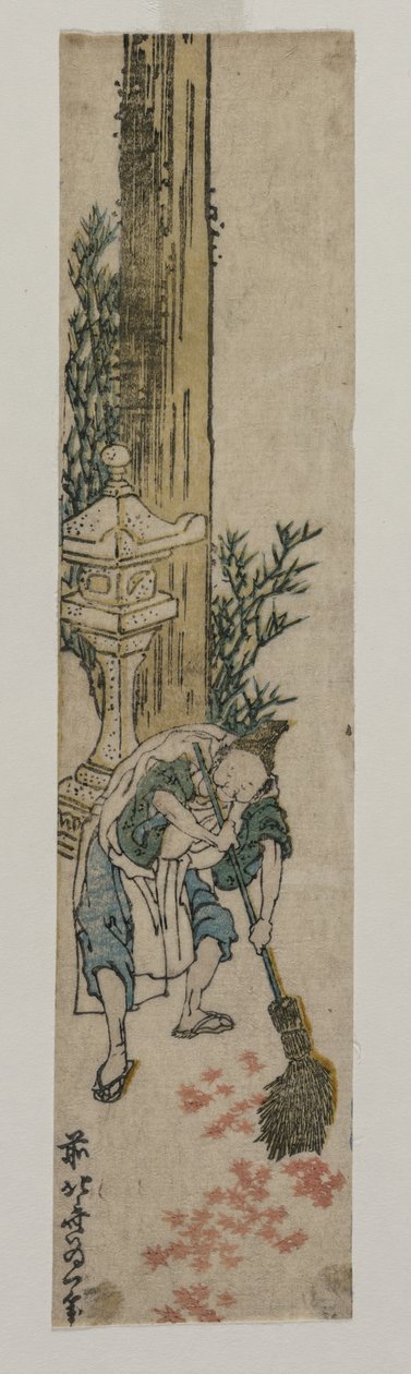 Kapitan grabi liście klonu autorstwa Katsushika Hokusai