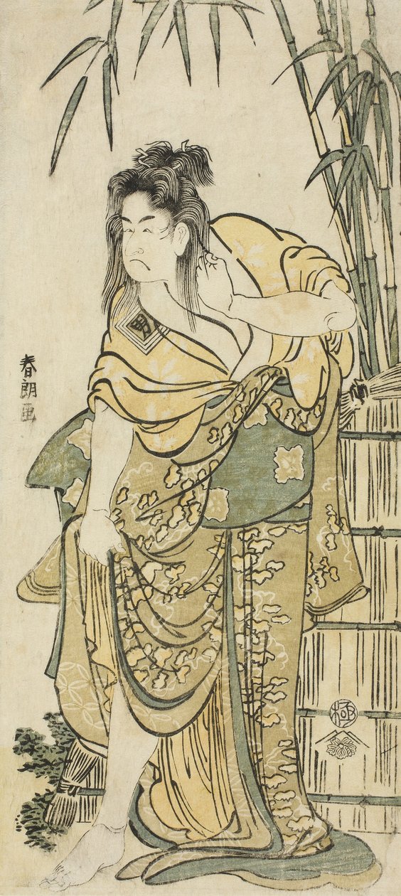 Aktor Ichikawa Komazo jako kobieta z rozczochranymi włosami, ok. 1791 r. autorstwa Katsushika Hokusai