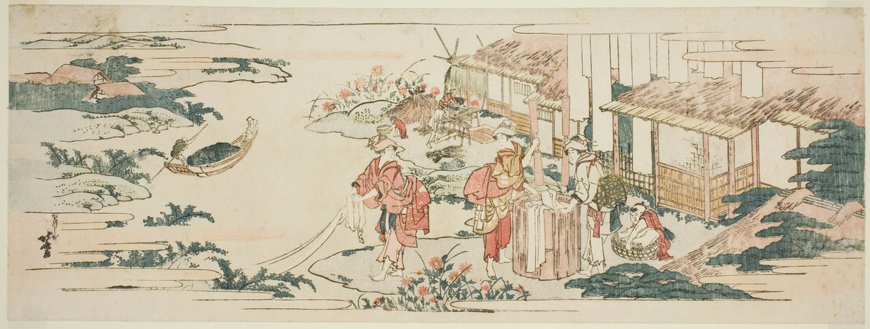 Klejnotowa rzeka Chofu, jedna z Sześciu Klejnotowych Rzek (Mu Tamagawa) autorstwa Katsushika Hokusai
